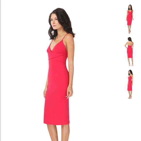 Jay Godfrey Radiant Red Midi Dress - Picture 4 of 8